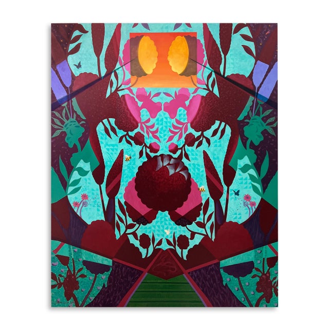 "Reflections of Paradise" Contemporary Original Abstract Acrylic Painting by Albert Leon Sultan For Sale - Image 12 of 12