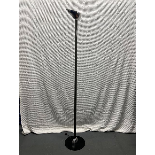 1980s Gianfranco Frattini Sculptural Scallop-Shape Shade Chrome Floor Lamps - a Pair For Sale In New York - Image 6 of 6