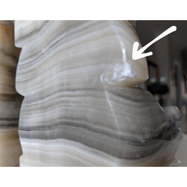 Vintage Marble Aztec Statue Bookends- a Pair For Sale - Image 10 of 12