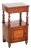 Italian Walnut Bedside Table with Drawer and Cabinet, Late 19th Century For Sale