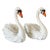 Late 20th Century Shabby Chic White Distressed Sheet Metal Swan Sculptures - A Pair For Sale