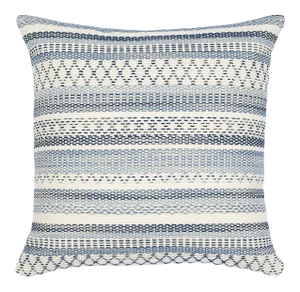 Schumacher Fremont Indoor & Outdoor 22" Pillow in Blue