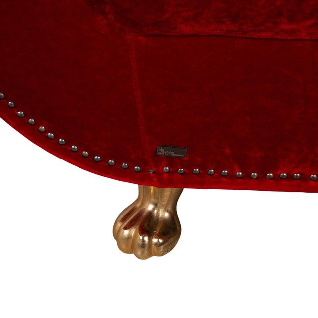 Red Velvet Gaudi Chair from Bretz For Sale - Image 6 of 14
