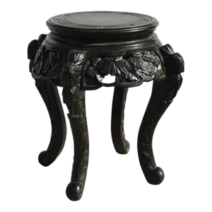 Mid 20th Century Carved Chinese Side Table