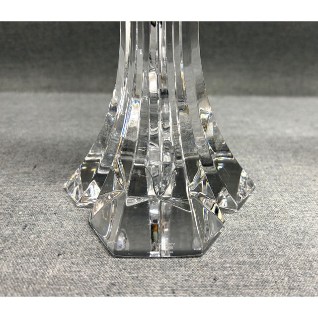 Miller Rogaska Triangle Candlestick Pair For Sale - Image 4 of 7