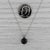 2010s 1.80ct Black Diamond Solitaire Pendant Necklace 14k White Gold 18" Rope Chain For Sale - Image 5 of 6