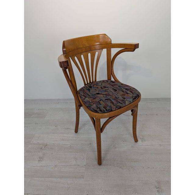 Ton Chair with 20th-Century Curved Armrests A chair from the restored Ton brand. Made of bent beechwood. A distinctive...