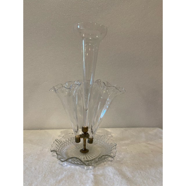 Late 19th Century Antique Victorian Clear Epergne Centerpiece For Sale - Image 5 of 7