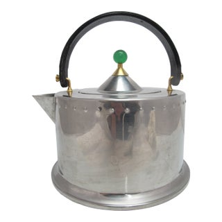 Bodum Carsten Jorgensen Ottoni Green Finial Stainless 18/10 Stove Top Tea Kettle For Sale