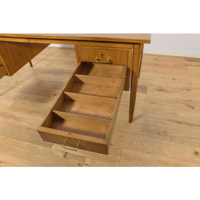 Mid-Century Modern Oak Executive Desk, Denmark, 1960s For Sale - Image 17 of 18