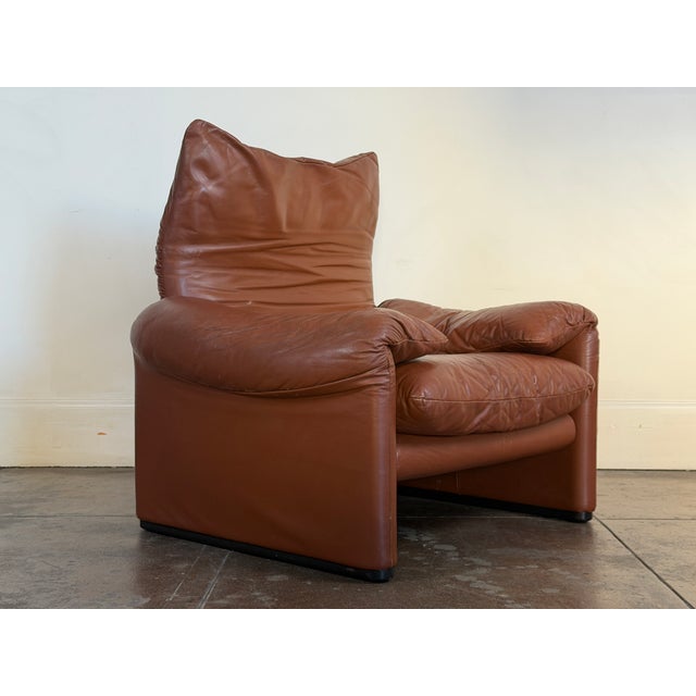 Vintage 1970's Cassina Maralunga Lounge Chair For Sale In Los Angeles - Image 6 of 17