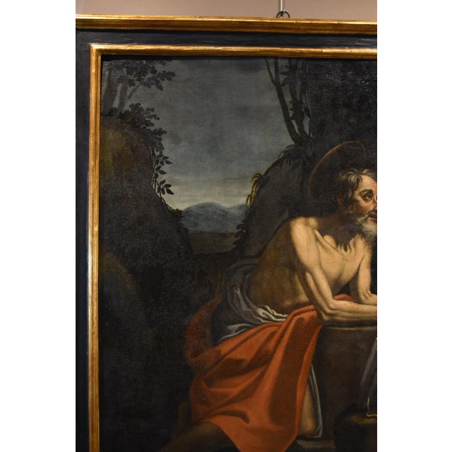 17th Century Hendrick de Somer / Enrico Fiammingo, Saint Jerome, 1630, Oil on Canvas For Sale - Image 5 of 18