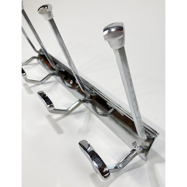 Chrome Vintage French Modern Chrome Wall Hook For Sale - Image 8 of 8