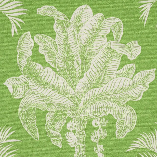 Contemporary Sample - Schumacher Grand Palms Indoor/Outdoor Fabric in Green For Sale - Image 3 of 5