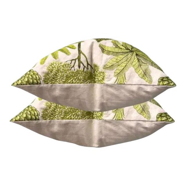 Modern Pair of 24'' Ann Gish Majorelle Leaf Pillows For Sale - Image 3 of 8