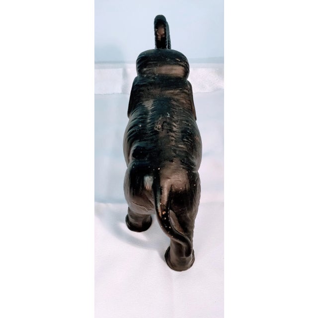 1930s African Sylvac Black Elephant Figurine XL For Sale - Image 4 of 9