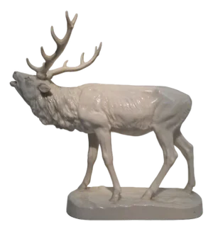 Roaring Stag from Nymphenburg Porzellan, 1915