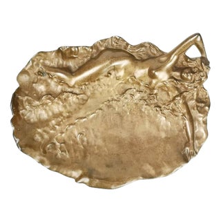 Secessionist Bronze Name Card Holder For Sale