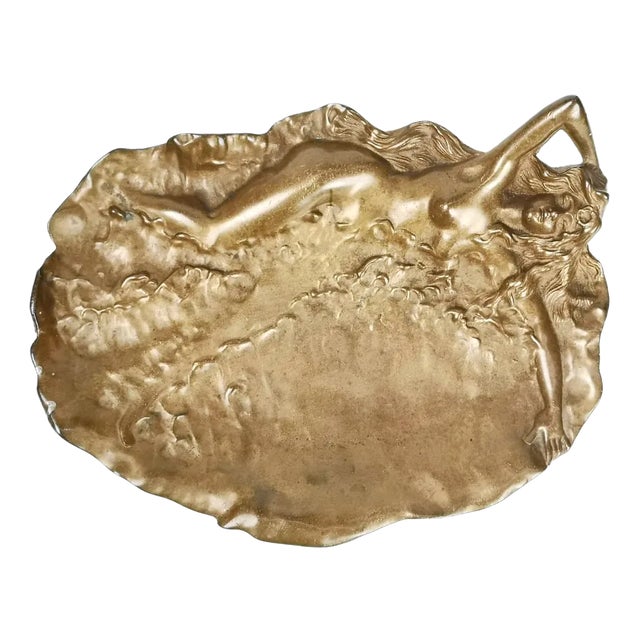 Secessionist Bronze Name Card Holder For Sale