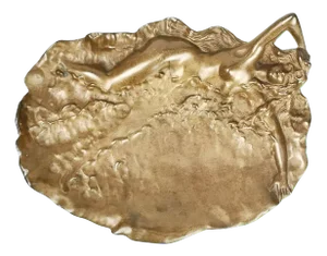 Secessionist Bronze Name Card Holder