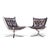 Mid-Century Modern Sigurd Ressell for Vatne Møbler Mid Century Chrome Falcon Lounge Chairs - Pair For Sale - Image 3 of 12