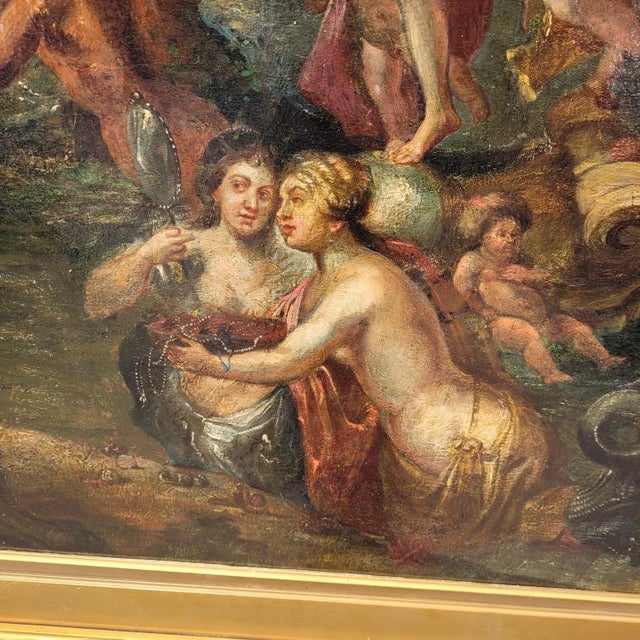 Mythological Scene, 1800s, Oil on Canvas, Framed For Sale - Image 8 of 18