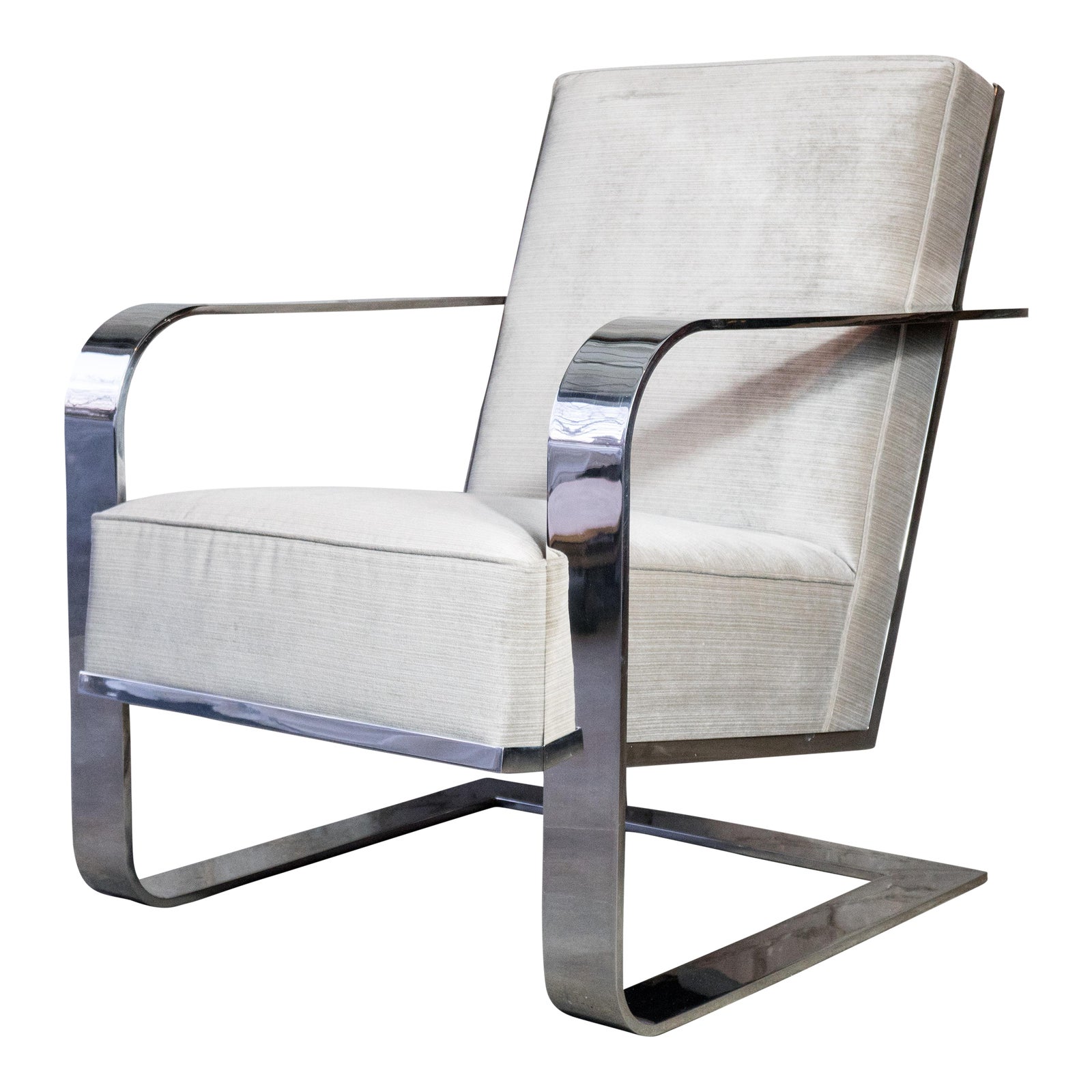 Modern Ralph Lauren Chrome Lounge Chair Chairish