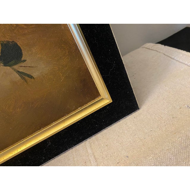 Victorian Vintage Floral Painting Framed Reproduction For Sale - Image 3 of 6