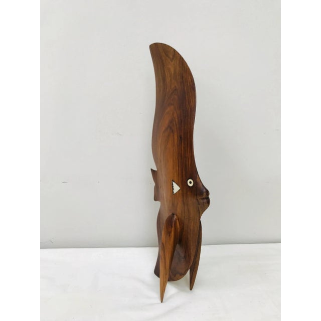 Mid-Century Modern Mid-Century Modern Wood Angelfish Mother of Pearl For Sale - Image 3 of 8