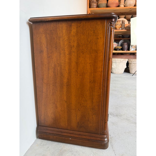 Brown 1970s Henredon French Provincial Carved Walnut Sideboard Cabinet For Sale - Image 8 of 12