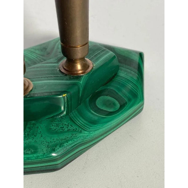 Green Malachite Pen Holder, France, 1960s For Sale - Image 6 of 7