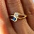 Mid-Century Modern 1950s Toi Et Moi Diamond & Sapphire Ring in 14k Yellow Gold - Appraised, Size 4.5 For Sale - Image 3 of 7