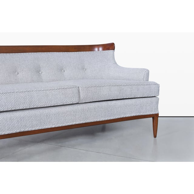 Mid-Century Modern Curved Walnut Sofa by Erwin Lambeth and Tomlinson, 1950s For Sale In Los Angeles - Image 6 of 14