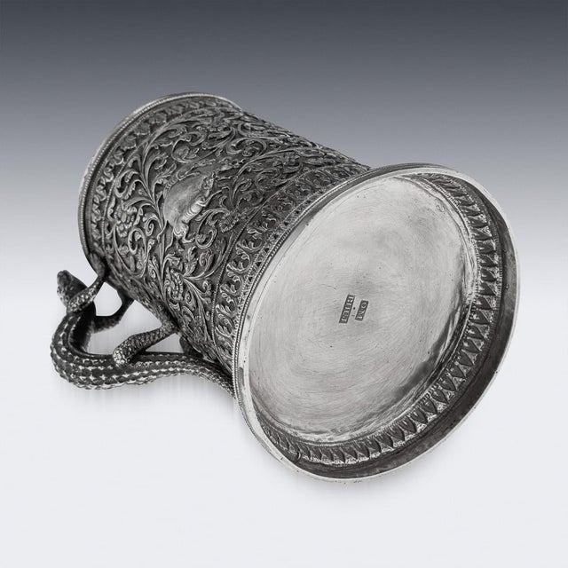 Silver Antique Indian Kutch Silver Mug, 1890 For Sale - Image 8 of 18