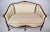 Early 20th C. Louis XV style Canape loveseat settee in tufted brocade with plush goose down loose cushion, wrap around...