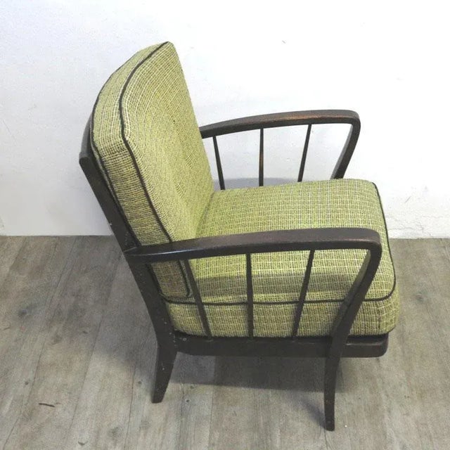 Wood Mid Century German Armchair, 1950s For Sale - Image 7 of 10