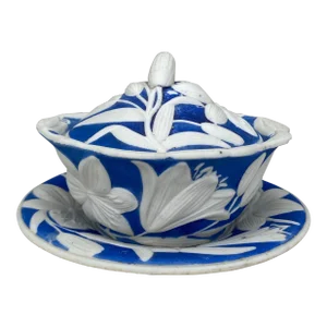 French Faience Tureen Creil Et Montereau, Circa 1890
