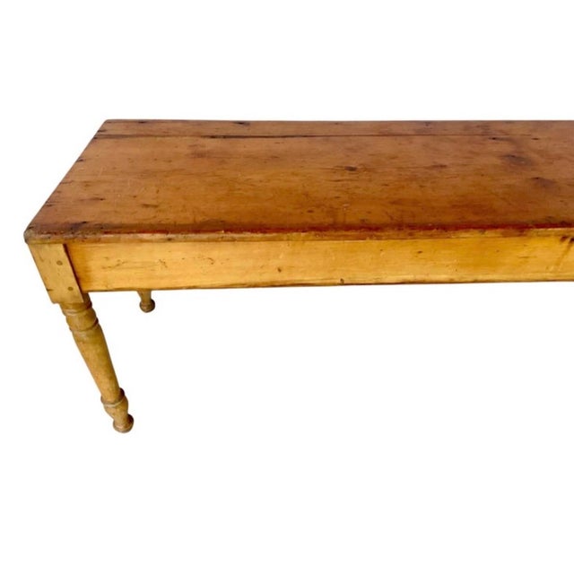 19th Century Pine Farmhouse Work Table For Sale In Tampa - Image 6 of 11