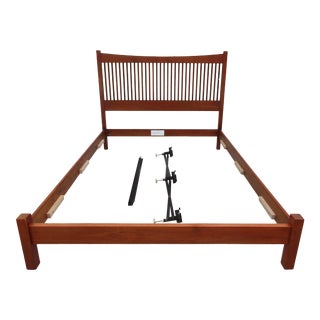 Stickley Walnut Spindle Queen Sized Bed For Sale