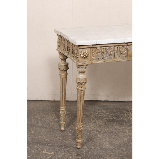 18th Century 18th C. Italian Console W/ Orig. Marble Top For Sale - Image 5 of 12