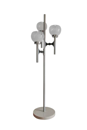 Italian 3-Light Floor Lamp by Gaetano Sciolari for Mazzega, 1970s