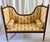 Traditional Vintage Sheraton Style Upholstered Settee For Sale - Image 3 of 11