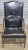 American Mid 20th Century Kittinger Williamsburg Mahogany Martha Washington Arm Chair Cw13 Black Leather For Sale - Image 3 of 8
