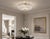 Italian 21st Century Italian Anna Murano Clear Graniglia Glass Flush Mount by Fabio LTD For Sale - Image 3 of 3