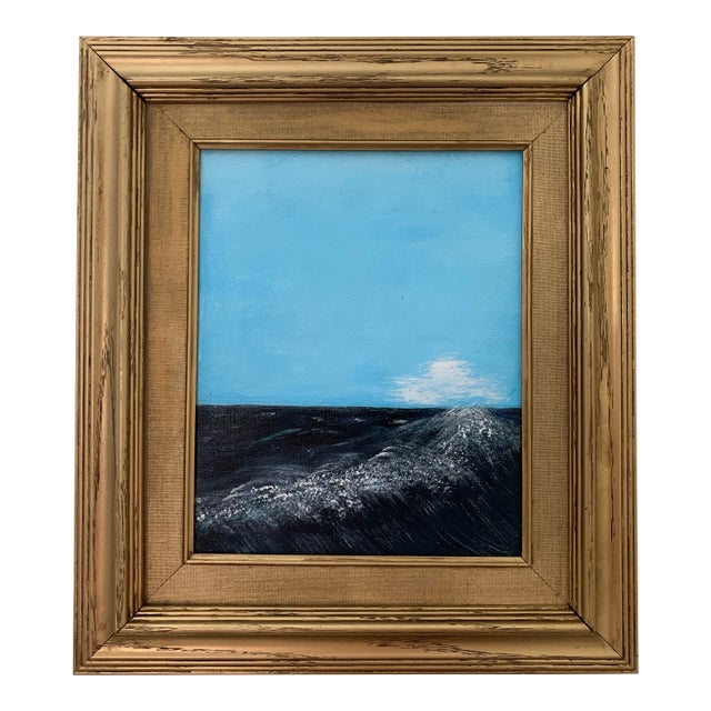 2020's Impressionist Style Original Seascape Painting, Framed For Sale
