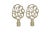 A pair of Art Nouveau style scrolled vine brass lamp finials. Fits a standard size lamp harp. Dimensions per finial. We...