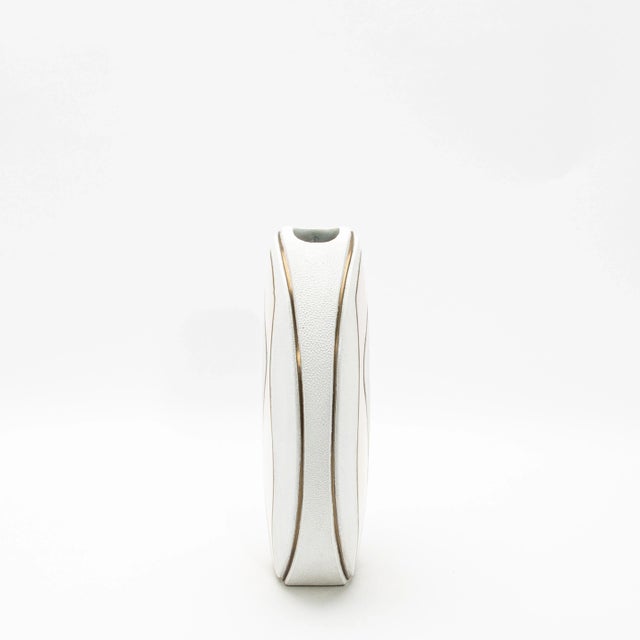 2020s Shagreen Vase With Mother of Pearl and Brass Details by R&y Augousti For Sale - Image 5 of 7