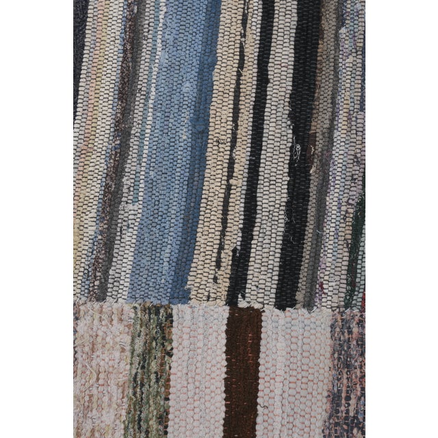 Striped Chaput Kilim, Colorful Cotton Turkish Rag Rug 8' X 10'6'' For Sale - Image 11 of 12