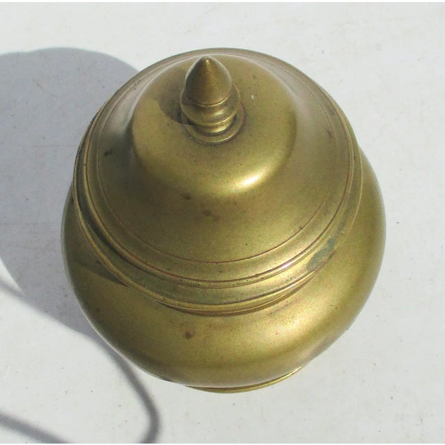 Metal Nepali Bronze Ginger Jar Antique For Sale - Image 7 of 8