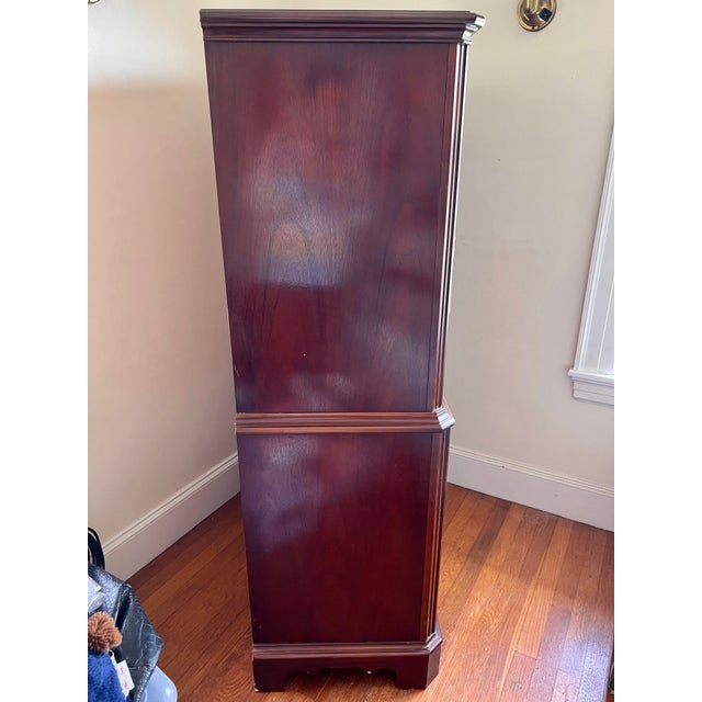 Drexel 1980s Vintage Drexel Chippendale Mahogany High Chest For Sale - Image 4 of 14